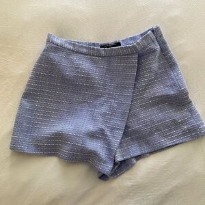 Light Blue Tweed Skort